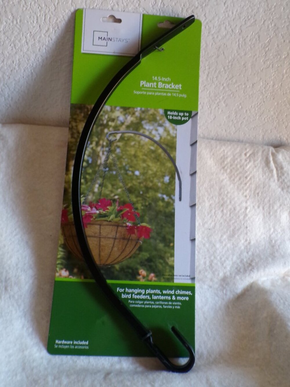 Black Iron 14.5-Inch Plant Hanger Bracket Plants Windchimes Bird Feeders New